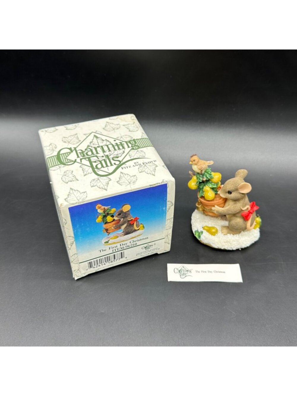 Vtg Fitz and Floyd Charming Tails 1999 Figurine 12 Days of Christmas Partridge